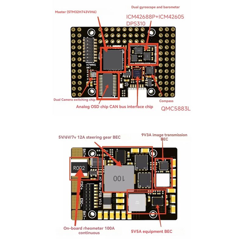 H7wlite MK1 H7 Flight Controll - đánh giá và giá Drone Compass